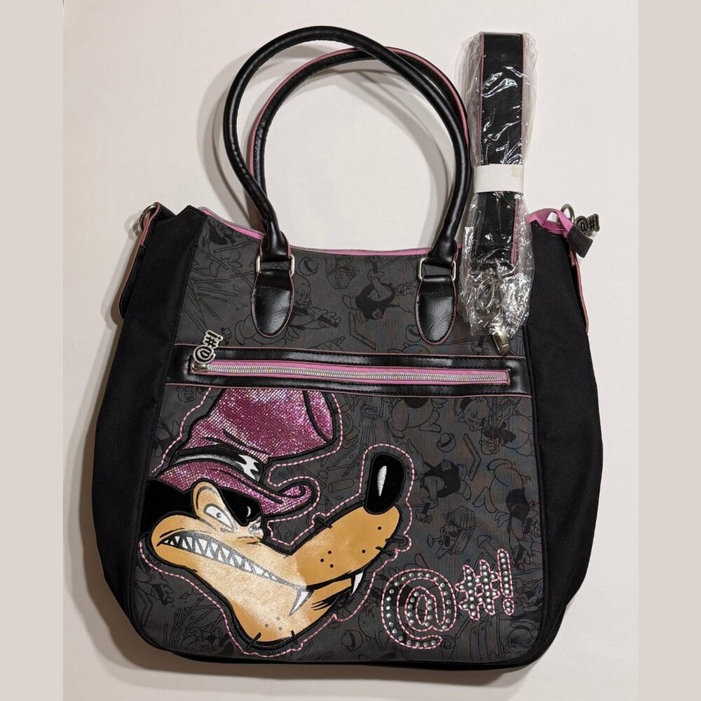 Disney Big Bad Wolf Three Little Pigs Tote Bag Purse with Crossbody Strap